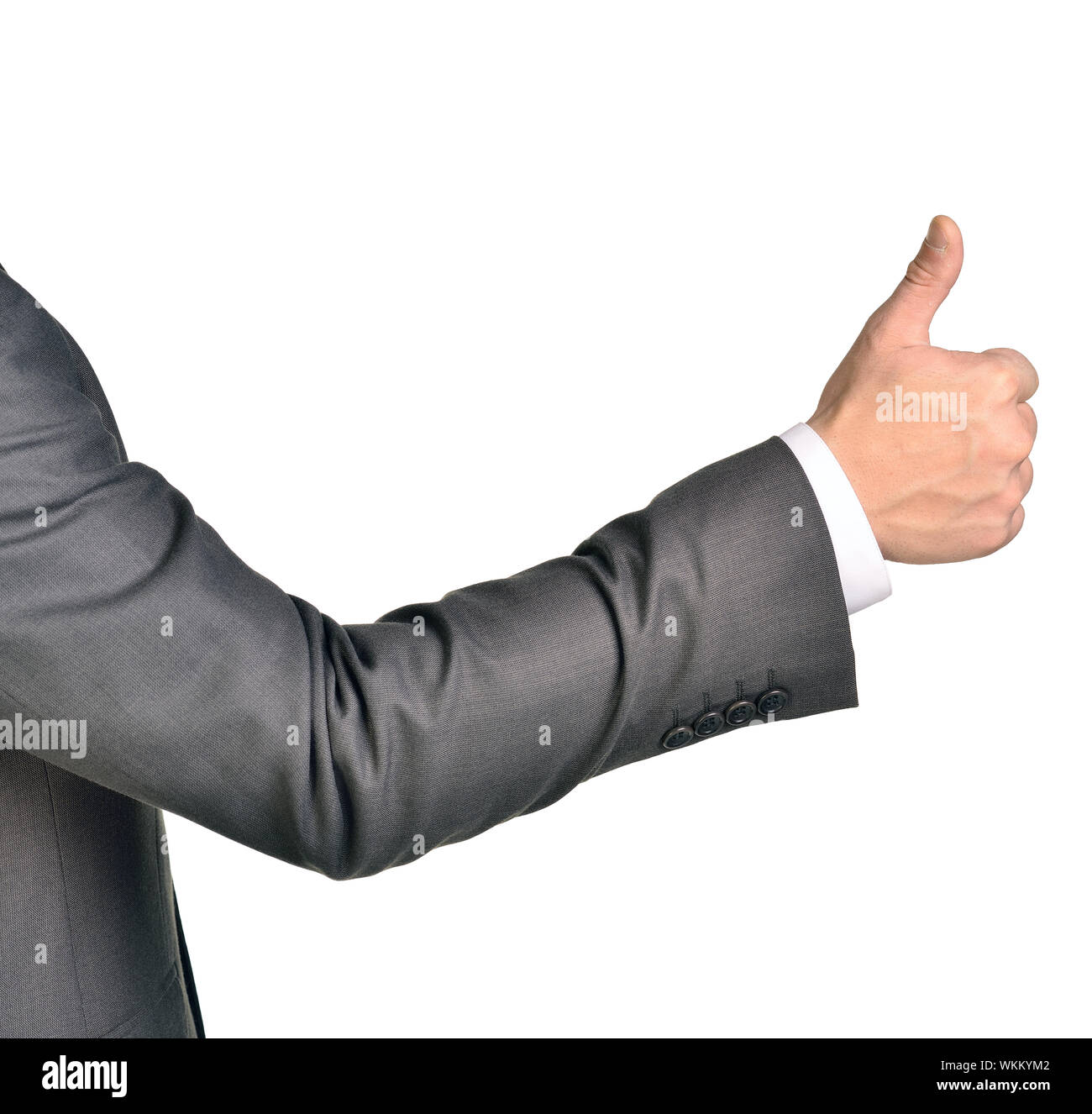 Business man showing thumb up. Isolated on white background Stock Photo ...