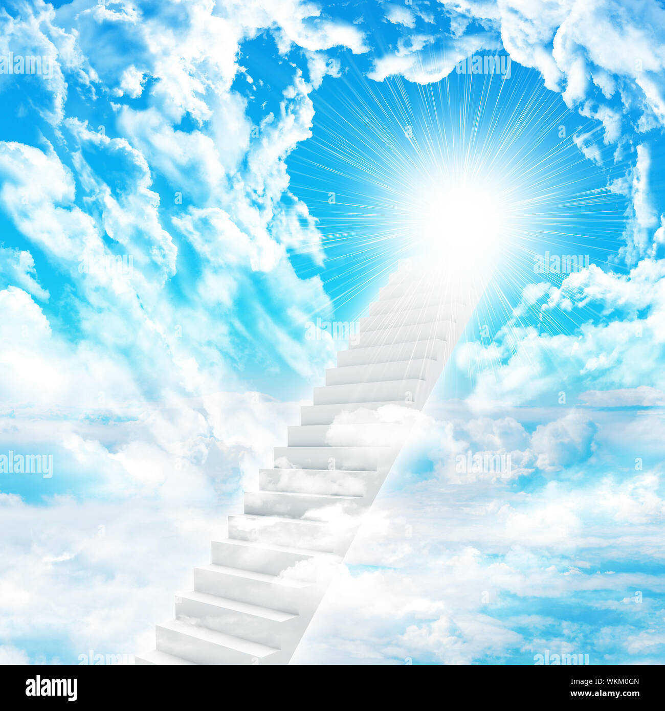 Stairs In Sky Stock Photo - Download Image Now - Heaven, Sky