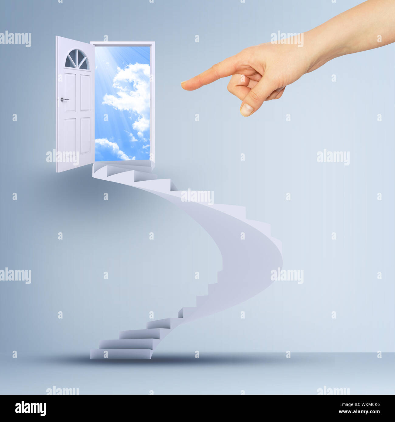 Finger pointing to heaven hi-res stock photography and images - Alamy