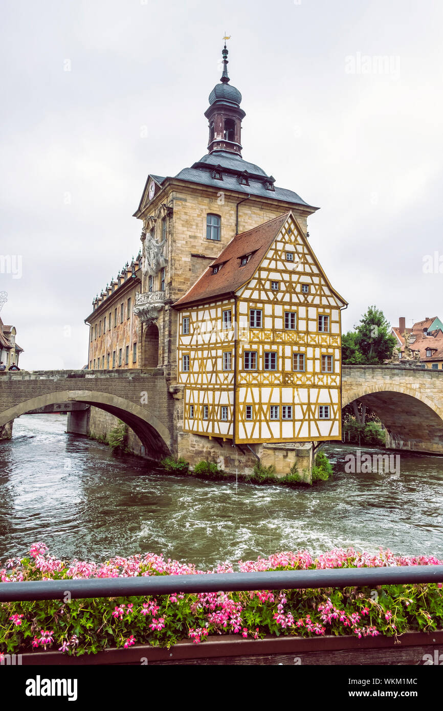 Old town hall of Bamberg, Bavaria, Germany. Travel destination