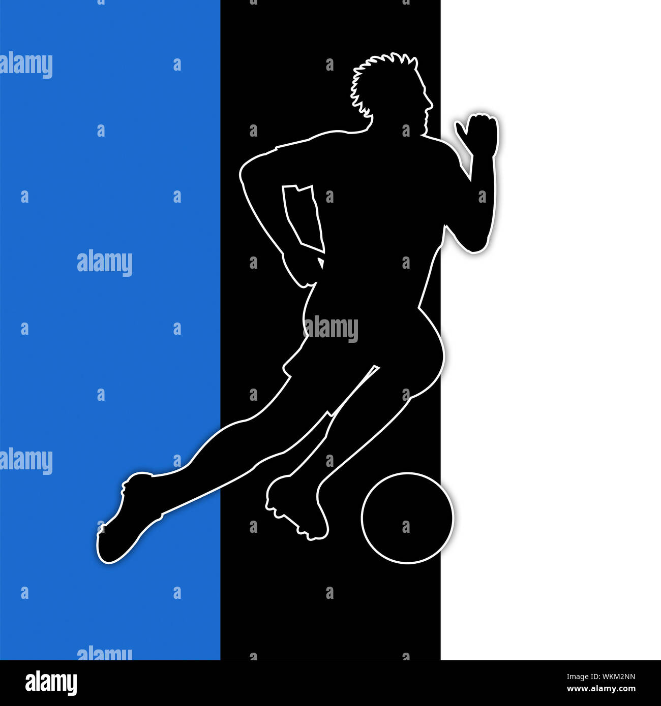 Soccer Player Meaning National Flag And Scoring Stock Photo Alamy