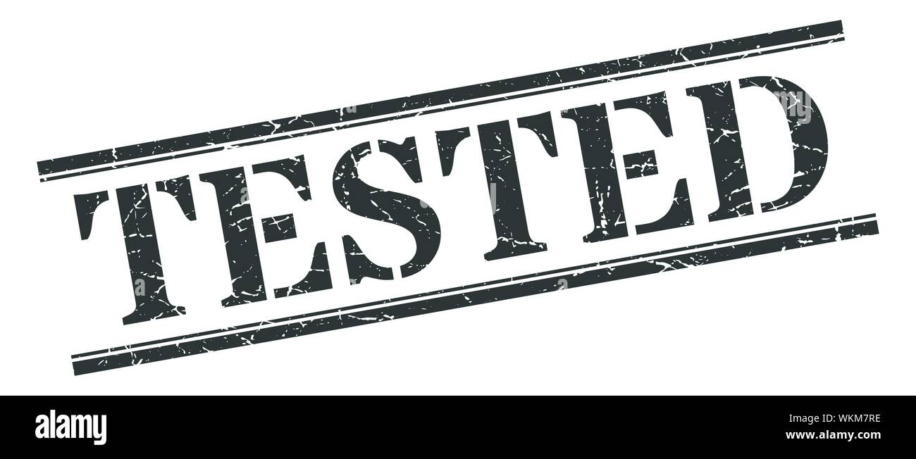 tested stamp. tested square grunge sign. tested Stock Vector Image ...