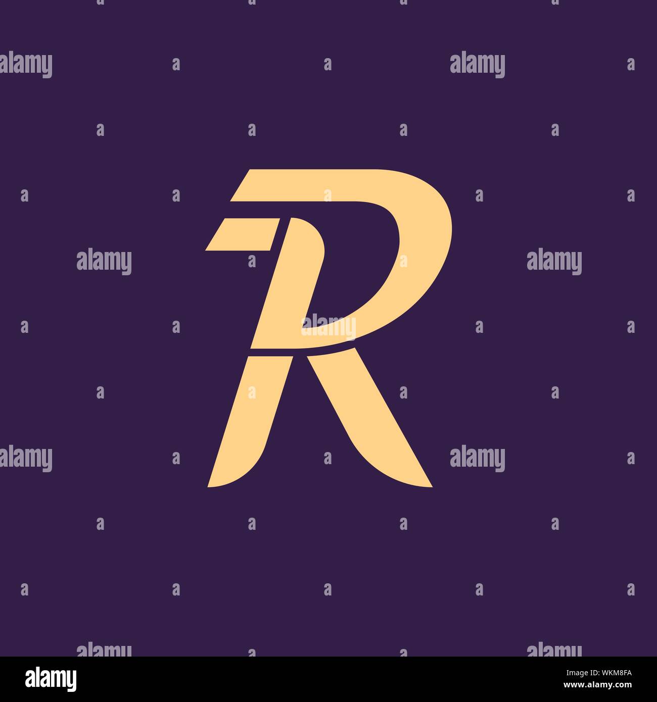 Creative Innovative Initial Letter logo RR R. Minimal luxury Monogram ...