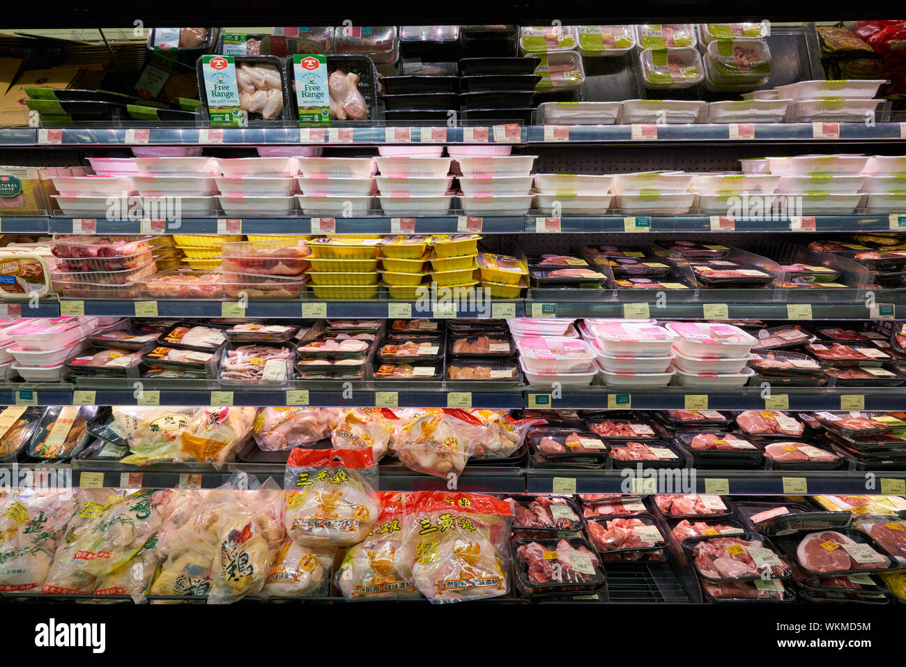 HONG KONG, CHINA CIRCA FEBRUARY, 2019 meat products on display at