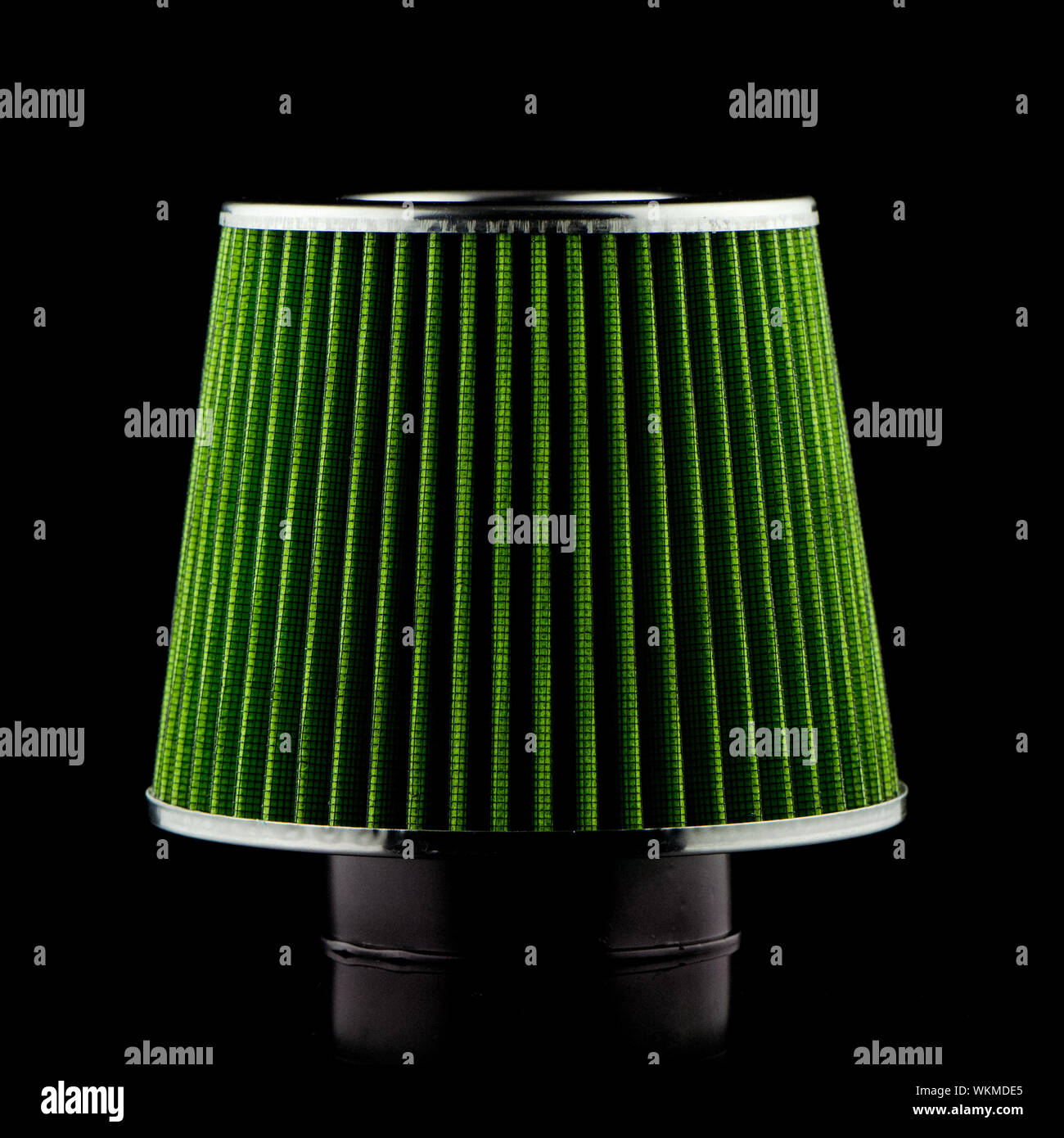 Air cone filter on black background. Vehicle Modification Accessories
