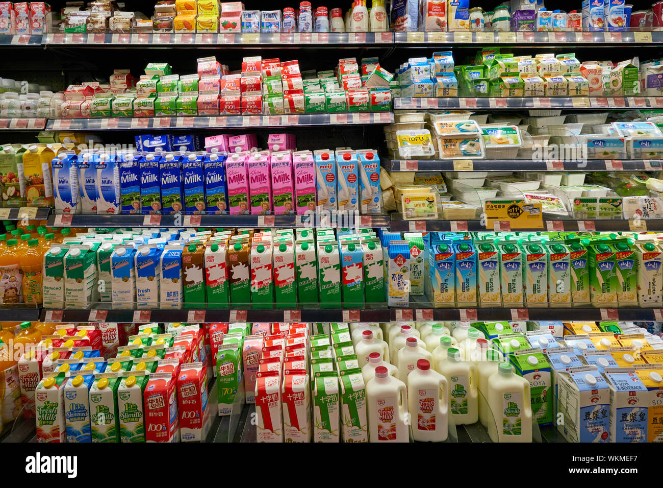 HONG KONG, CHINA CIRCA FEBRUARY, 2019 milk for sale at Market Place