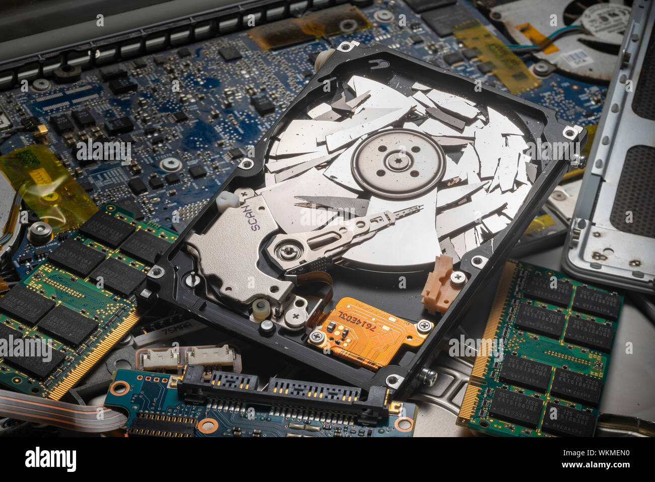 Laptop Hard Drive broken Stock Photo Alamy