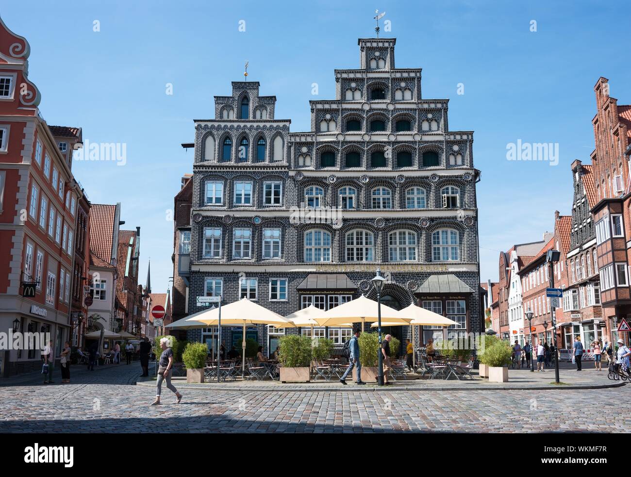 House Schutting, historical merchant house Am Sande, today Chamber of Commerce and Industry Luneburg-Wolfsburg, Luneburg, Lower Saxony, Germany Stock Photo