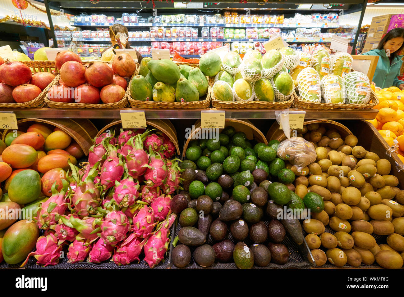 HONG KONG, CHINA CIRCA FEBRUARY, 2019 fruits on display at Market