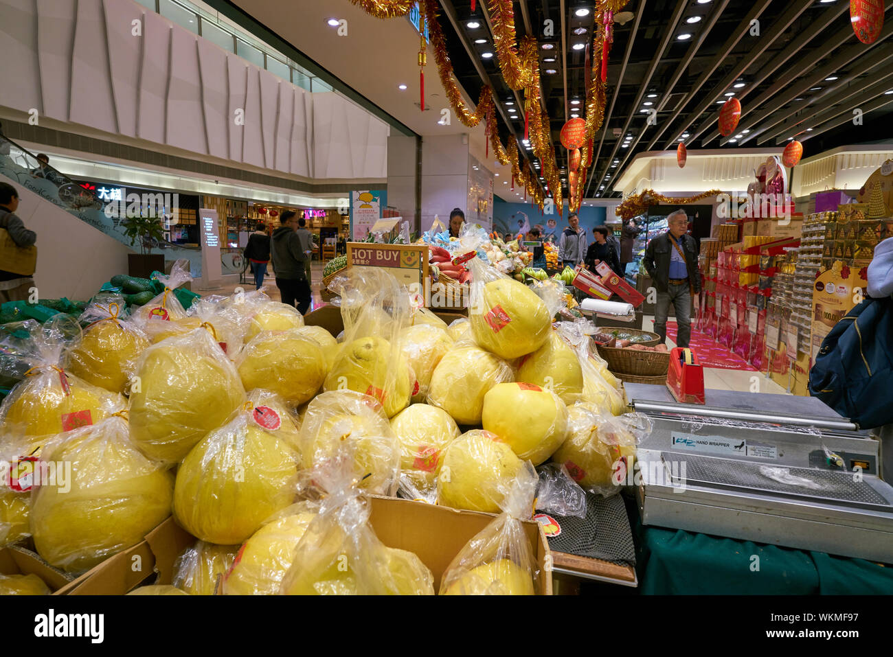 HONG KONG, CHINA CIRCA FEBRUARY, 2019 fruits on display at Market