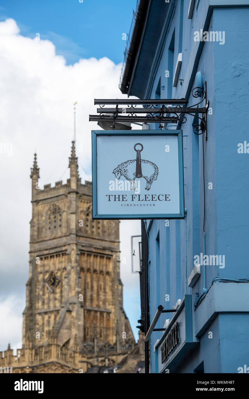 The Fleece Inn. Cirencester, Cotswolds, Gloucestershire, England Stock Photo