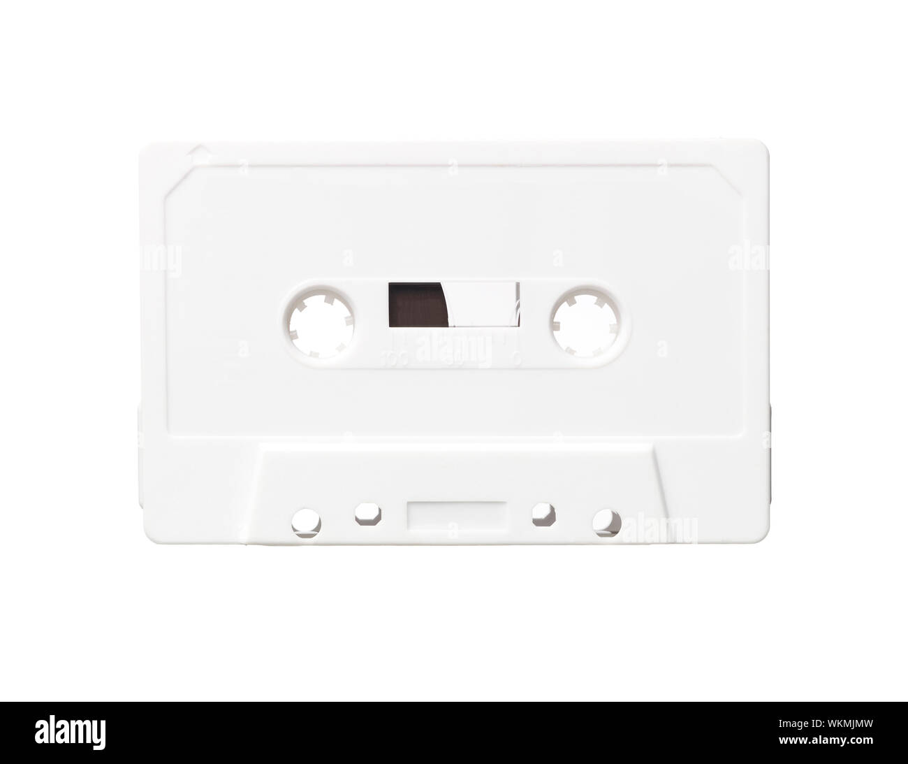 White audio cassette isolated on a white background Stock Photo - Alamy