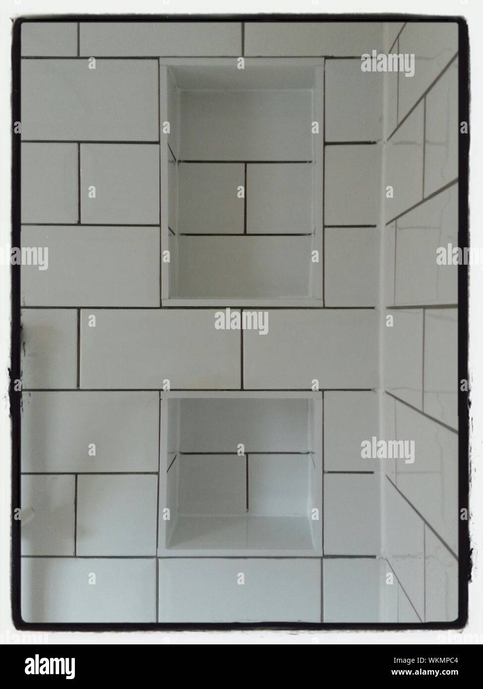 White Bathroom Wall Stock Photo Alamy