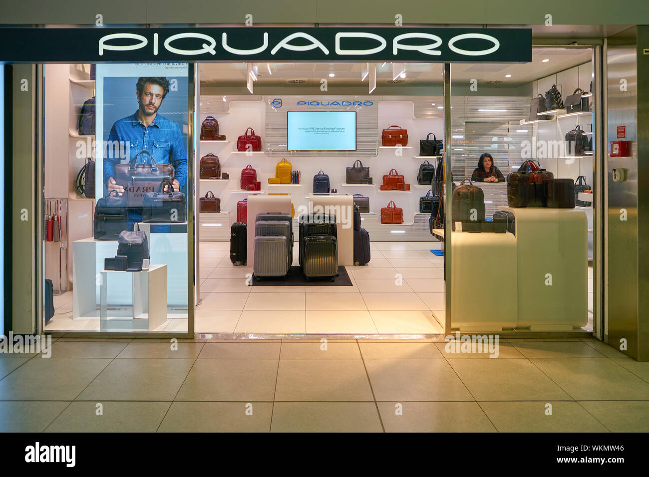 LINATE, ITALY - CIRCA NOVEMBER, 2017: Piquadro shop in Milan Linate Airport  Stock Photo - Alamy