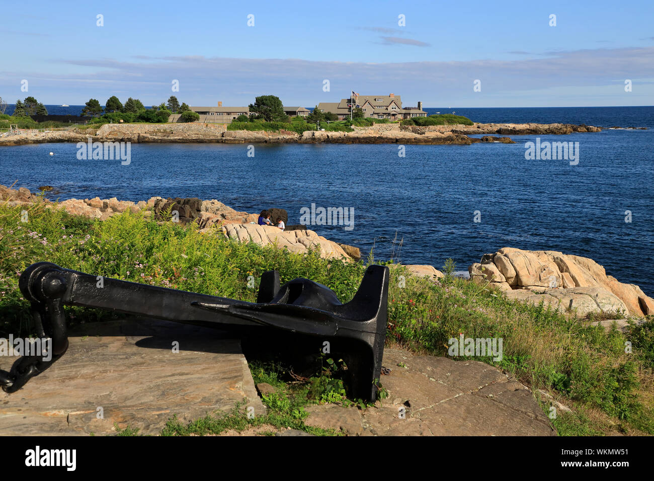 Bush Compound aka the Summer White House in Walker's Point.Kennebunkport.Maine.USA Stock Photo