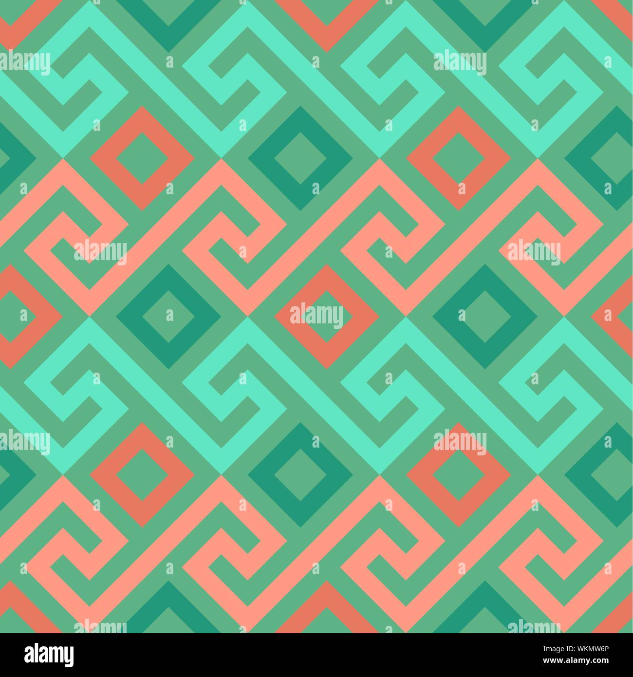 vector seamless Greek ornament, Meander Stock Vector