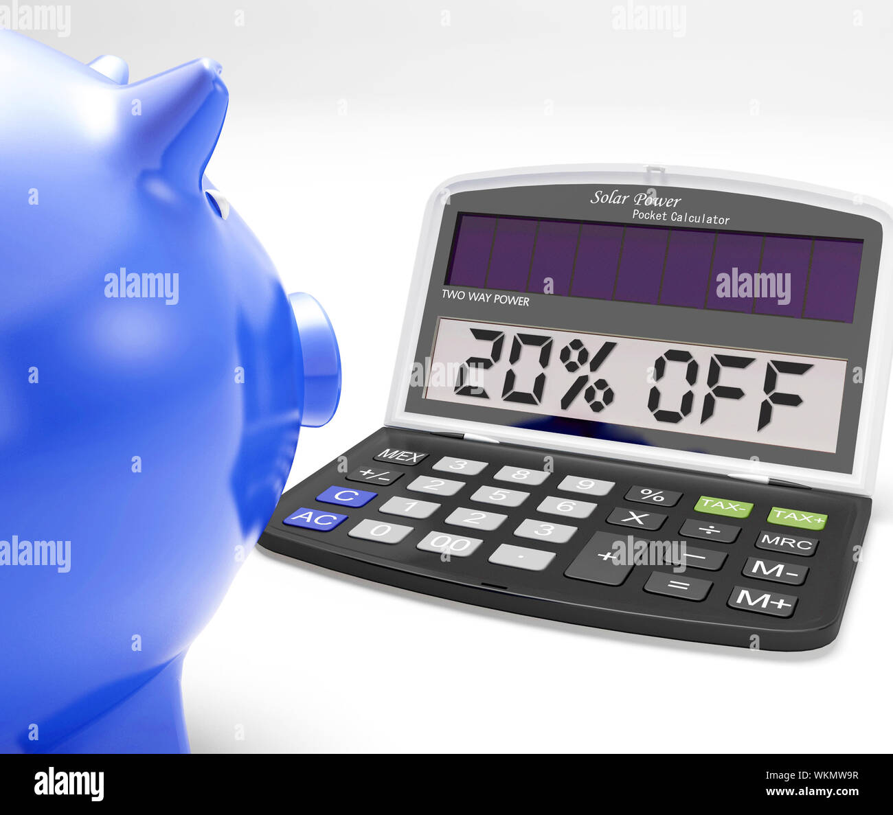 Twenty Percent Off Calculator Meaning Price Cut Stock Photo - Alamy