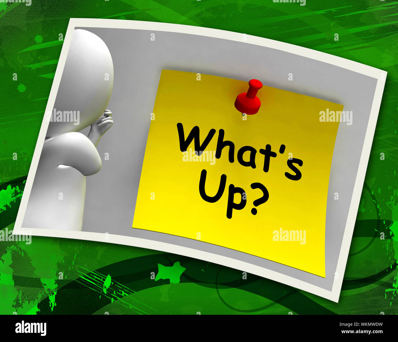 What's Up Note Meaning What Is Going On Stock Photo Alamy