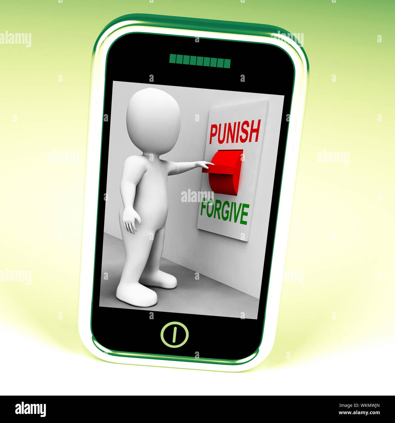 Punish Forgive Switch Showing Punishment or Forgiveness Stock Photo