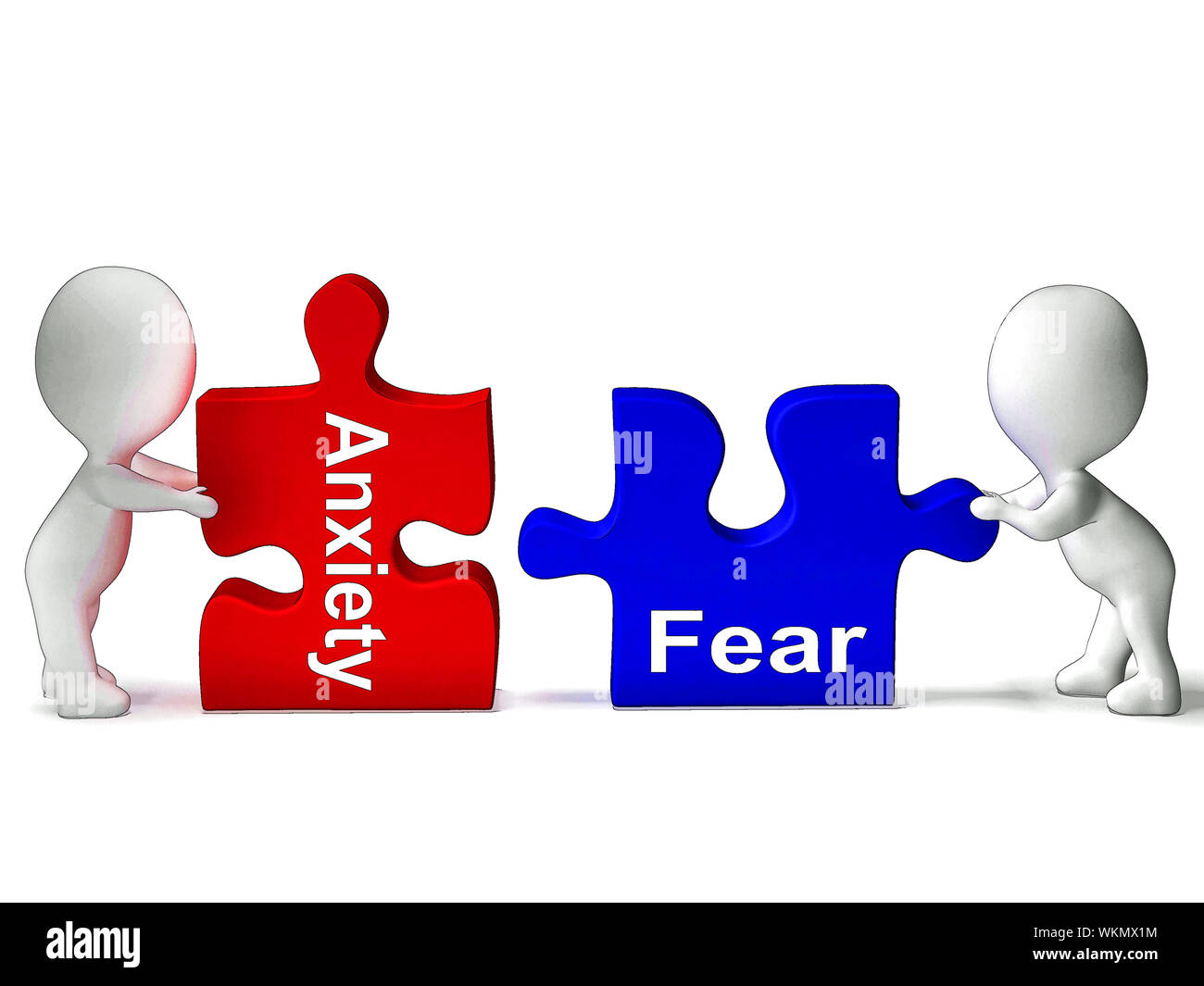 Anxiety Fear Puzzle Meaning Anxious Or Afraid Stock Photo Alamy