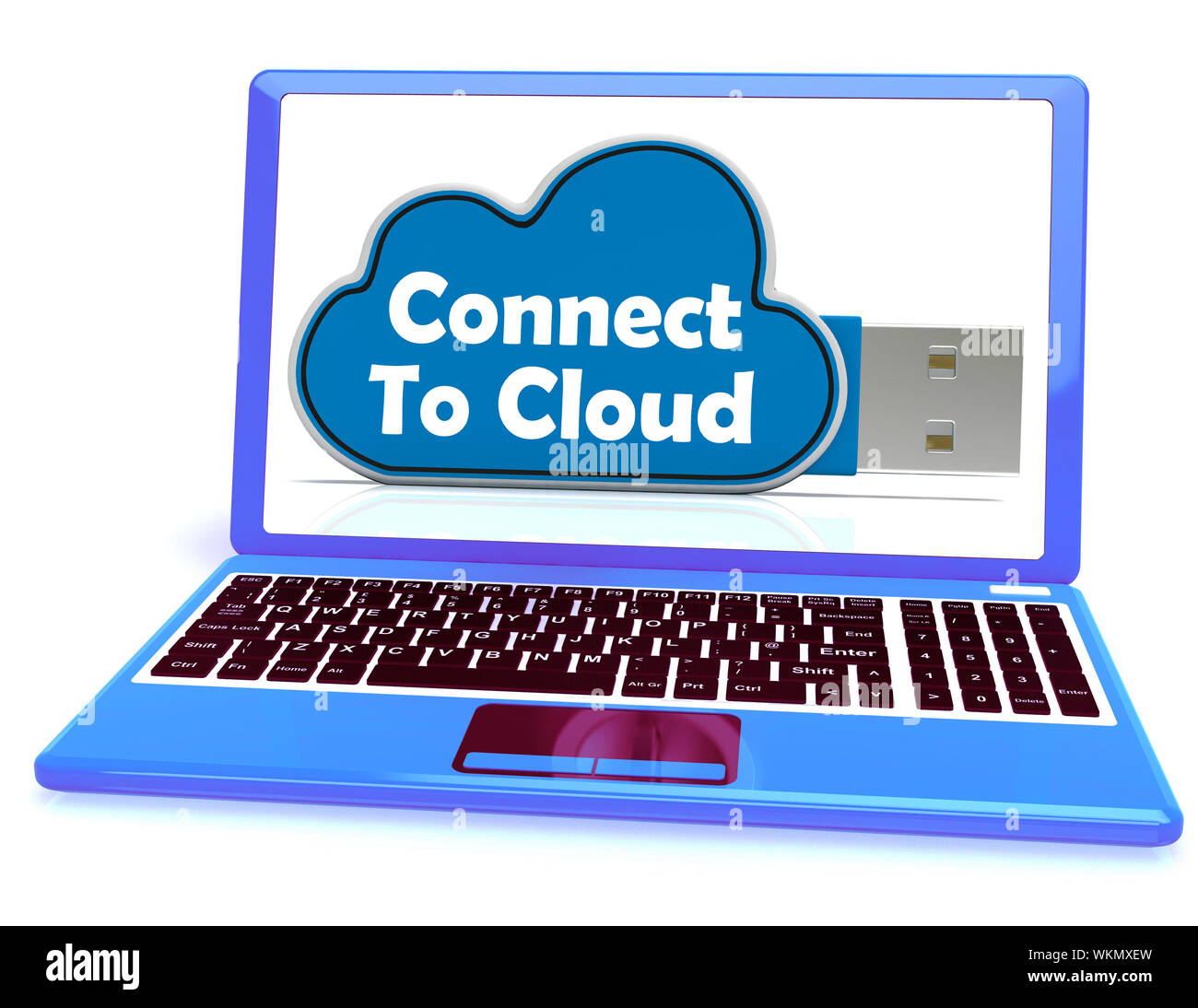 Connect To Cloud Memory Meaning Online File Storage Stock Photo Alamy