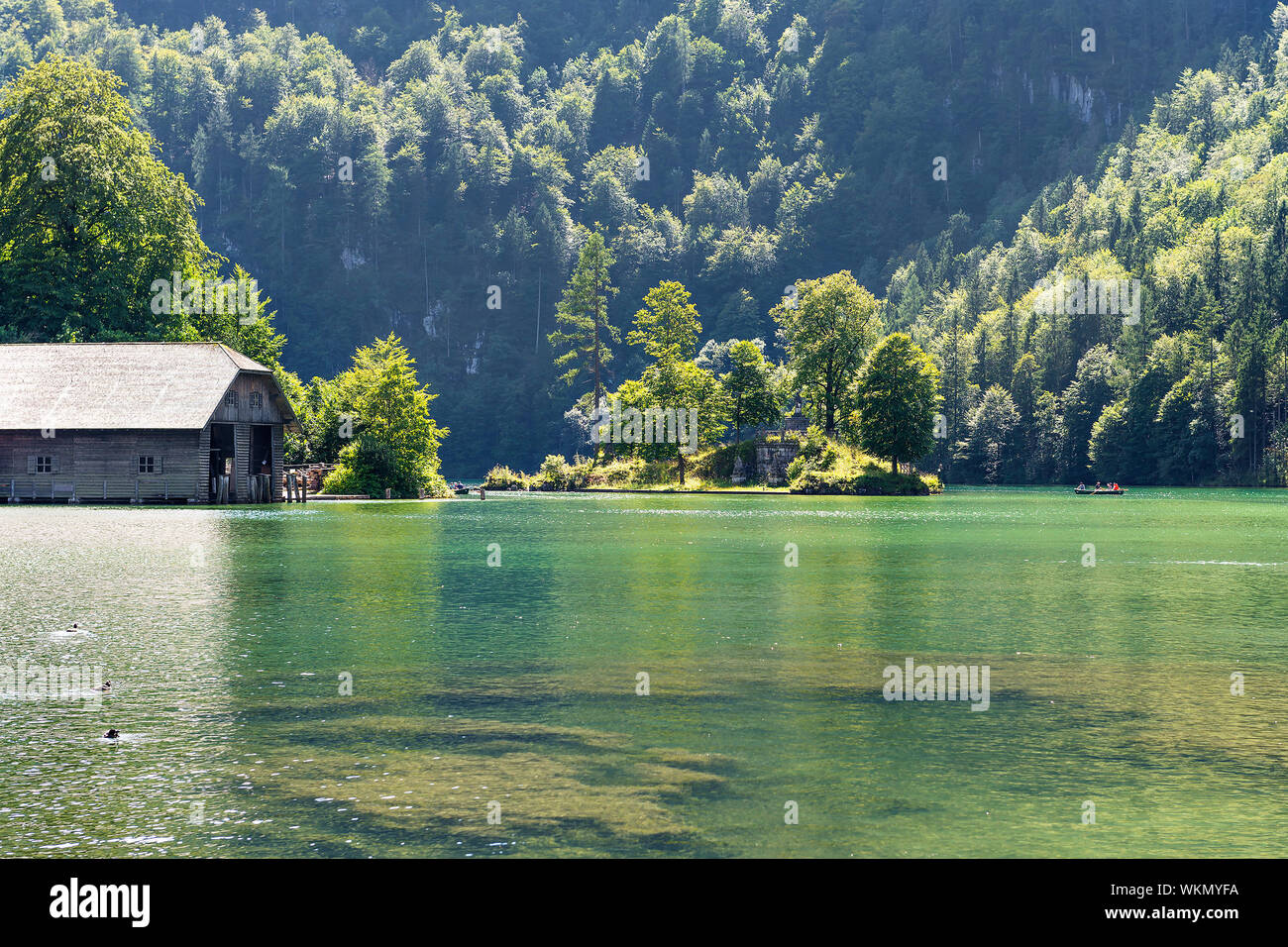 Lake Koenigssee in Berchtesgaden, Bavaria, Germany Stock Photo - Alamy
