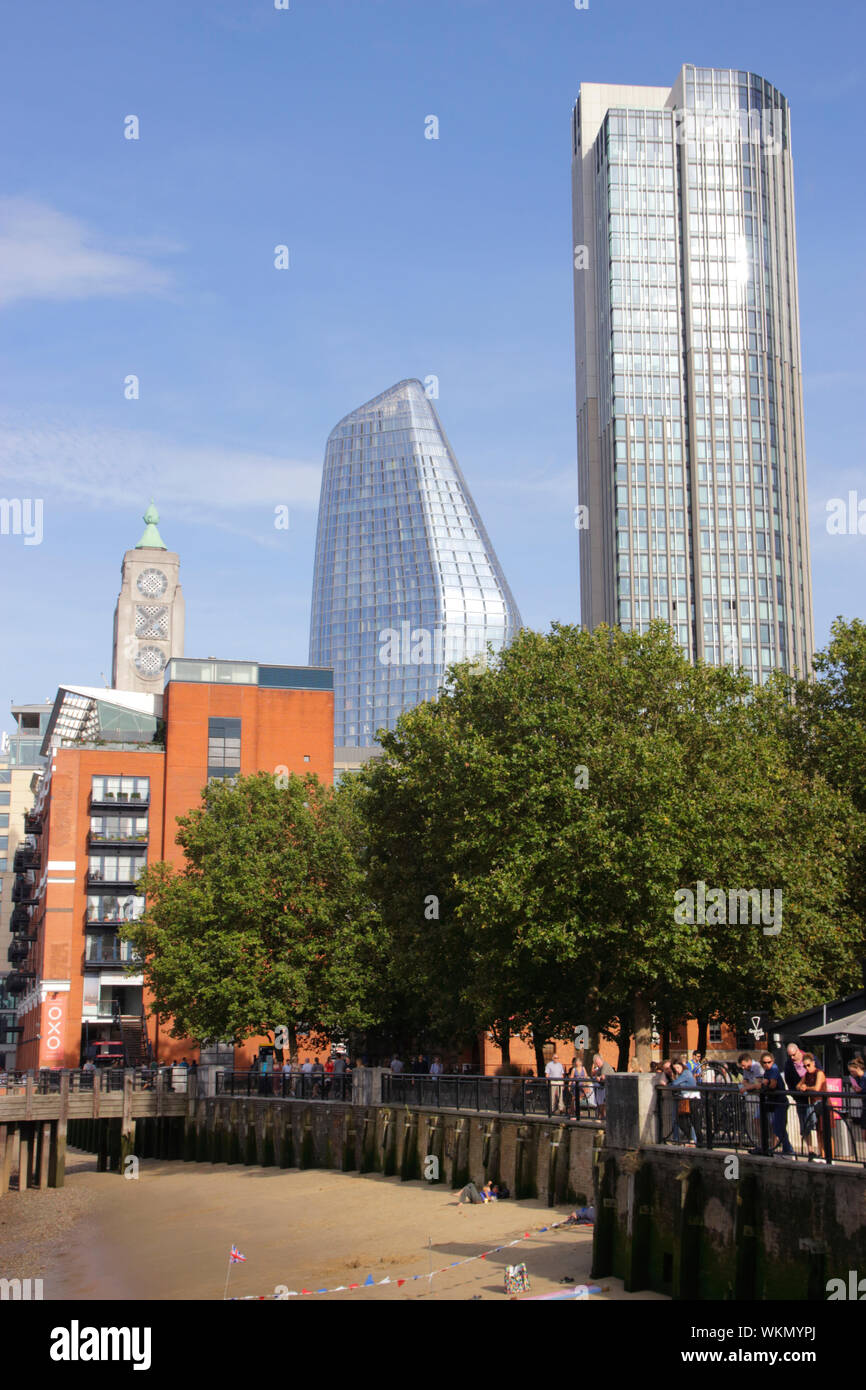 Oxo Tower Wharf and South Bank Tower London Stock Photo