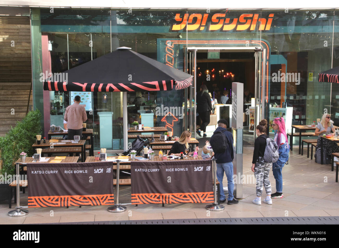 Yo Sushi restaurant at the Southbank Arts Centre London Stock Photo
