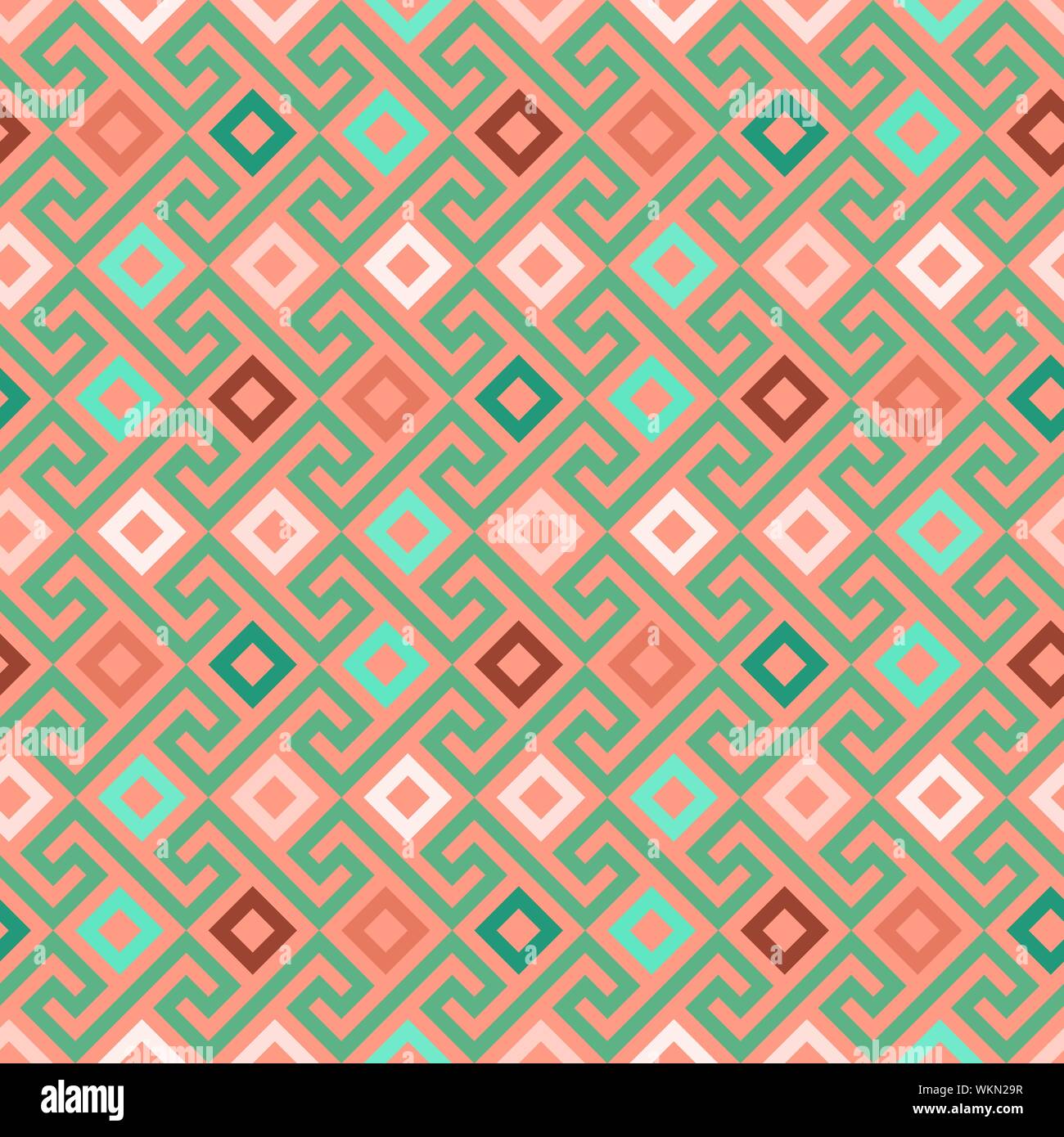 vector seamless Greek ornament, Meander Stock Vector