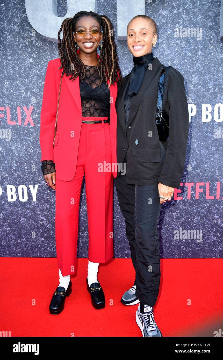 Little Simz (left) and Adwoa Aboah attending the UK premiere of Top Boy at the Hackney