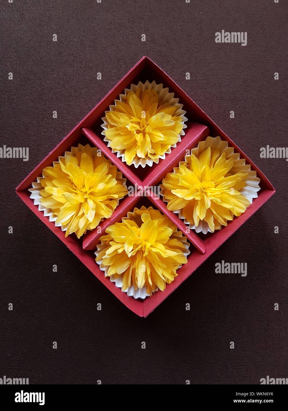 Download Yellow Box With Flowers On High Resolution Stock Photography And Images Alamy PSD Mockup Templates