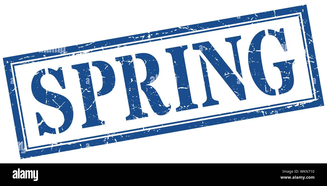 Spring stamp label square Cut Out Stock Images & Pictures - Alamy