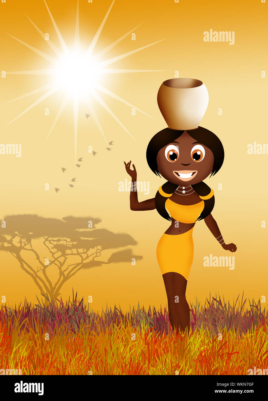 African woman water jar hi-res stock photography and images - Alamy