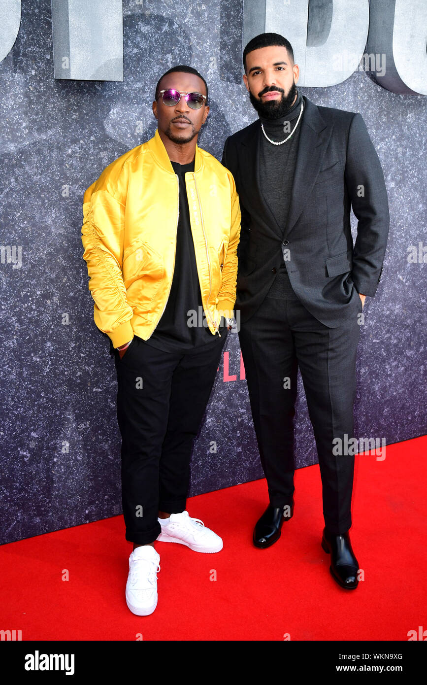 Ashley Walters (left) and Drake attending the UK premiere of Top Boy at the  Hackney Picturehouse in London Stock Photo - Alamy