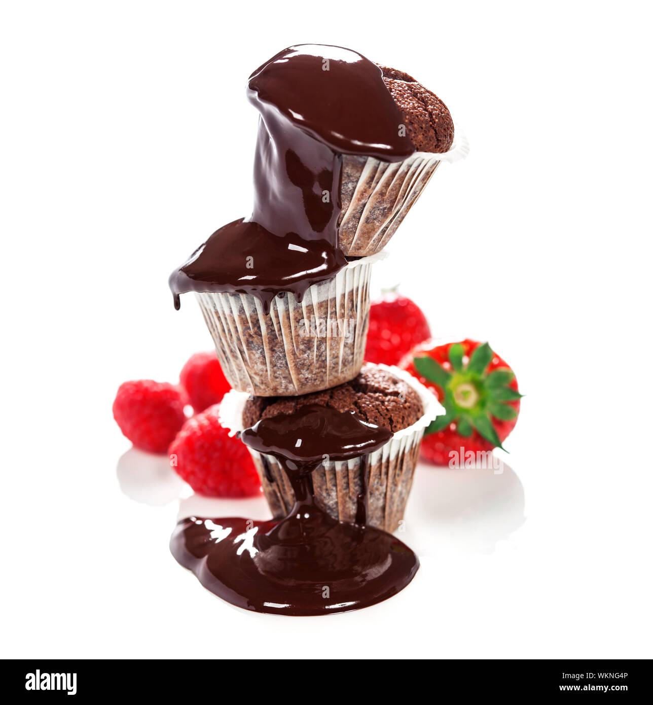 Closeup chocolate muffins Cut Out Stock Images & Pictures - Alamy