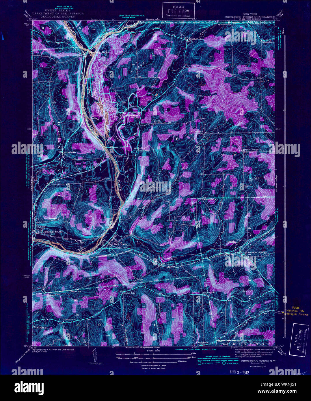 New York NY Chenango Forks 122950 1942 31680 Inverted Restoration Stock