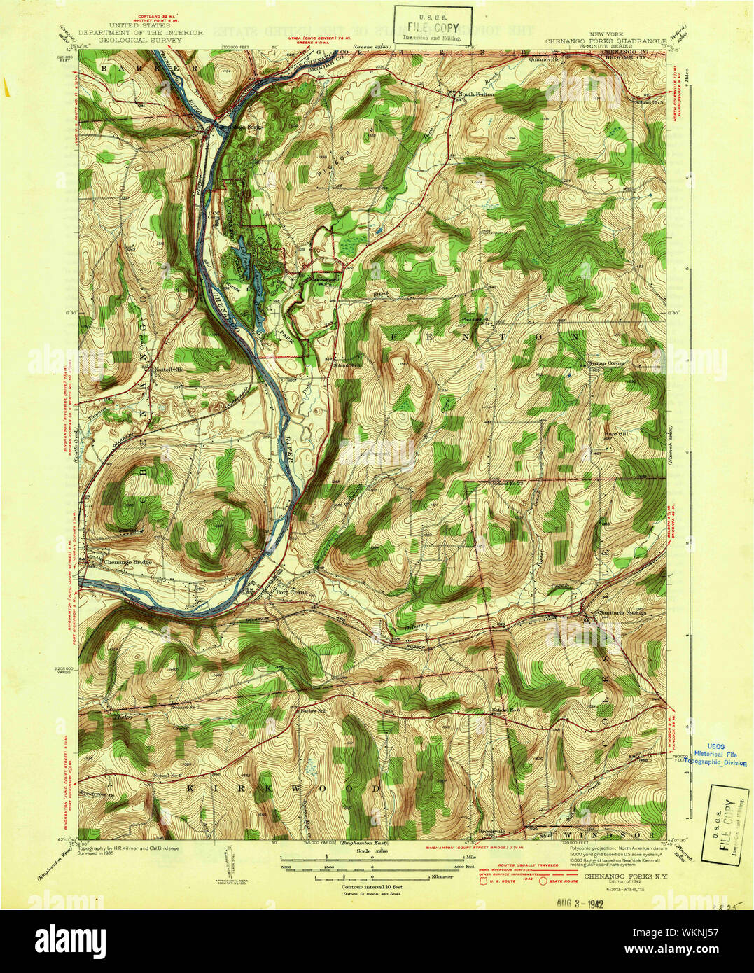 New York NY Chenango Forks 122950 1942 31680 Restoration Stock Photo Alamy