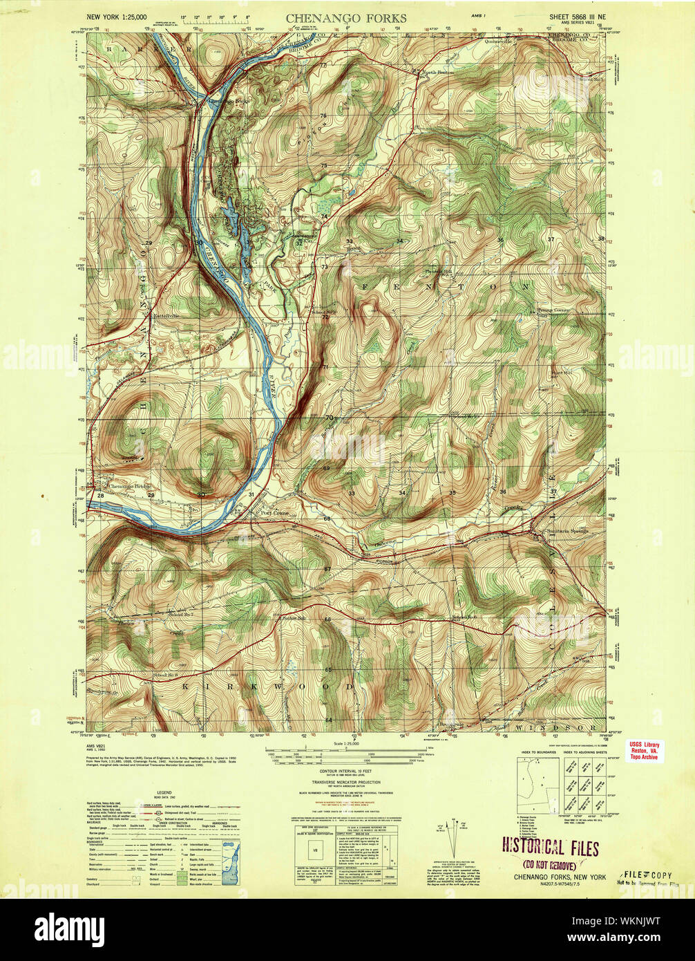 New York NY Chenango Forks 122953 1950 25000 Restoration Stock Photo