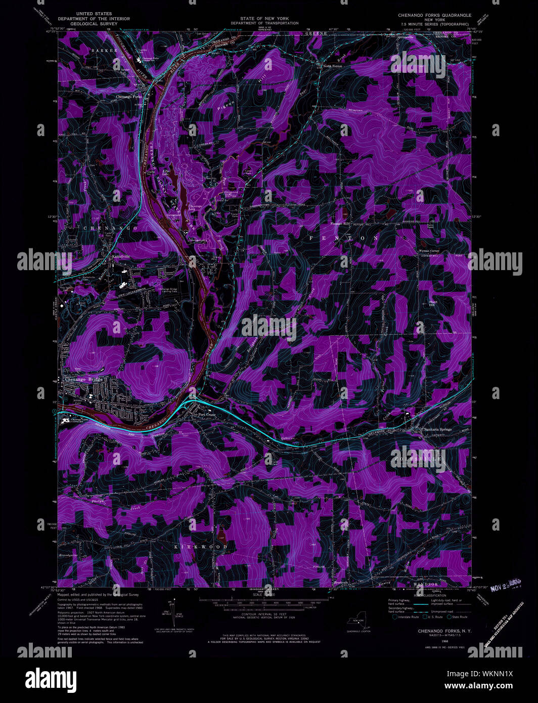 New York NY Chenango Forks 122956 1968 24000 Inverted Restoration Stock