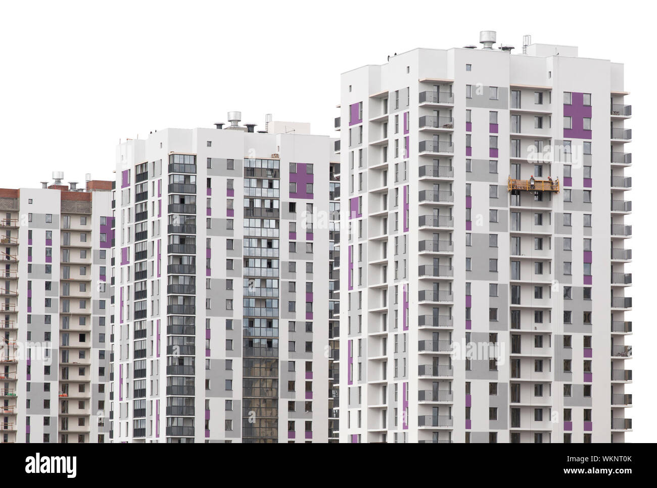 Modern building. Isolated on the white background Stock Photo - Alamy