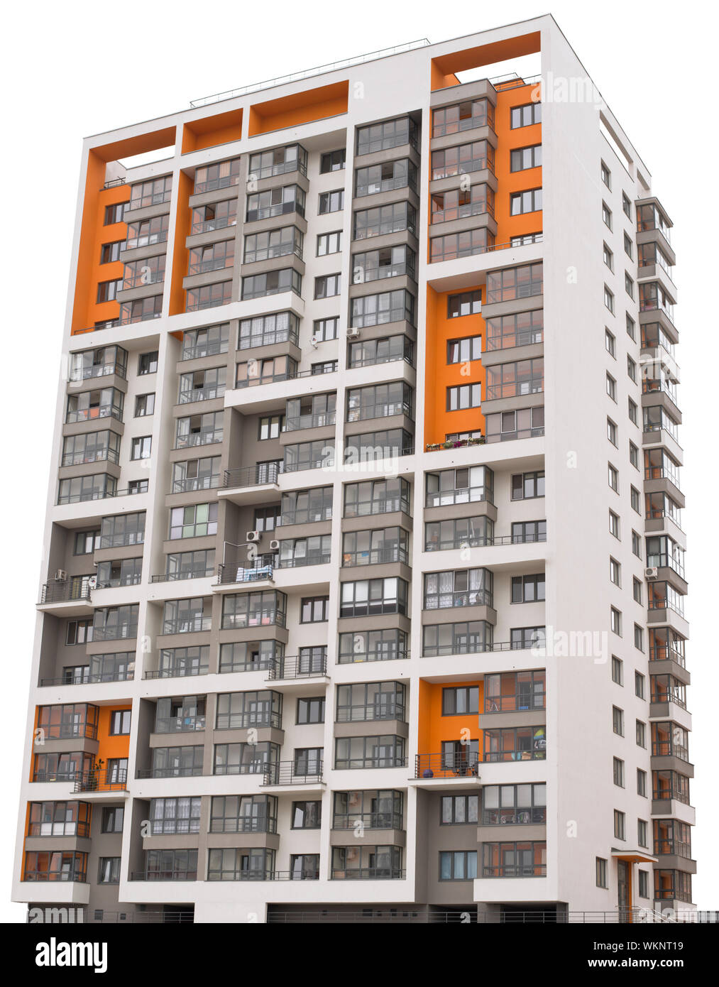 Modern building. Isolated on the white background Stock Photo - Alamy