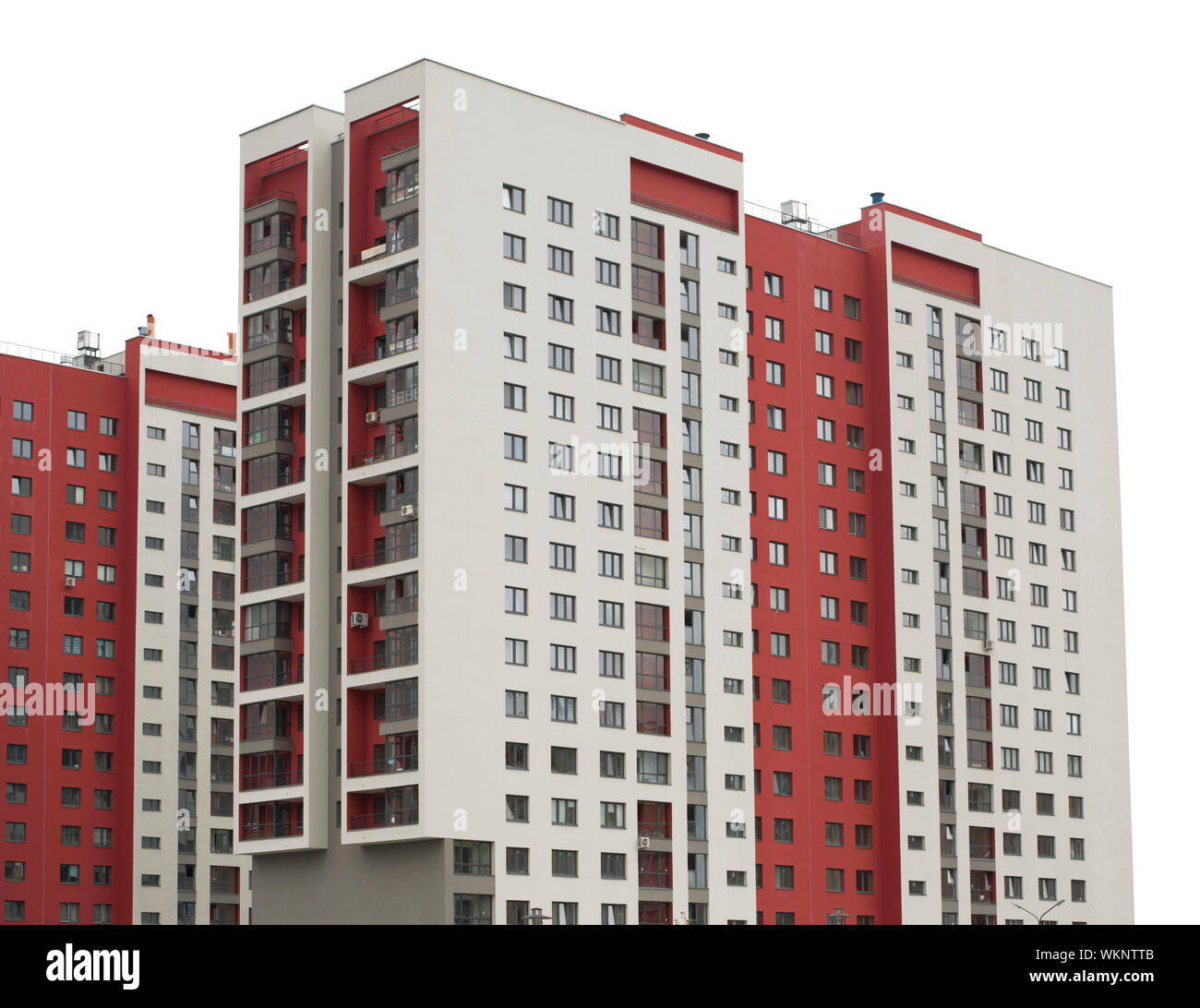 Modern building. Isolated on the white background Stock Photo - Alamy