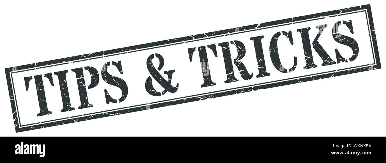 tips & tricks stamp. tips & tricks square grunge sign. tips & tricks ...