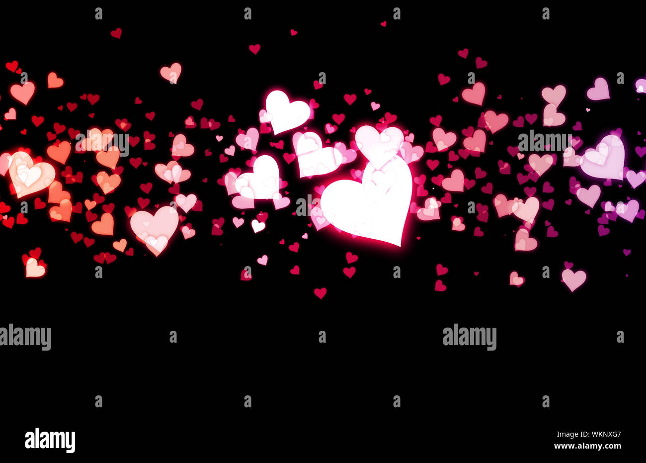 Love Background with Floating Hearts as Art Stock Photo - Alamy