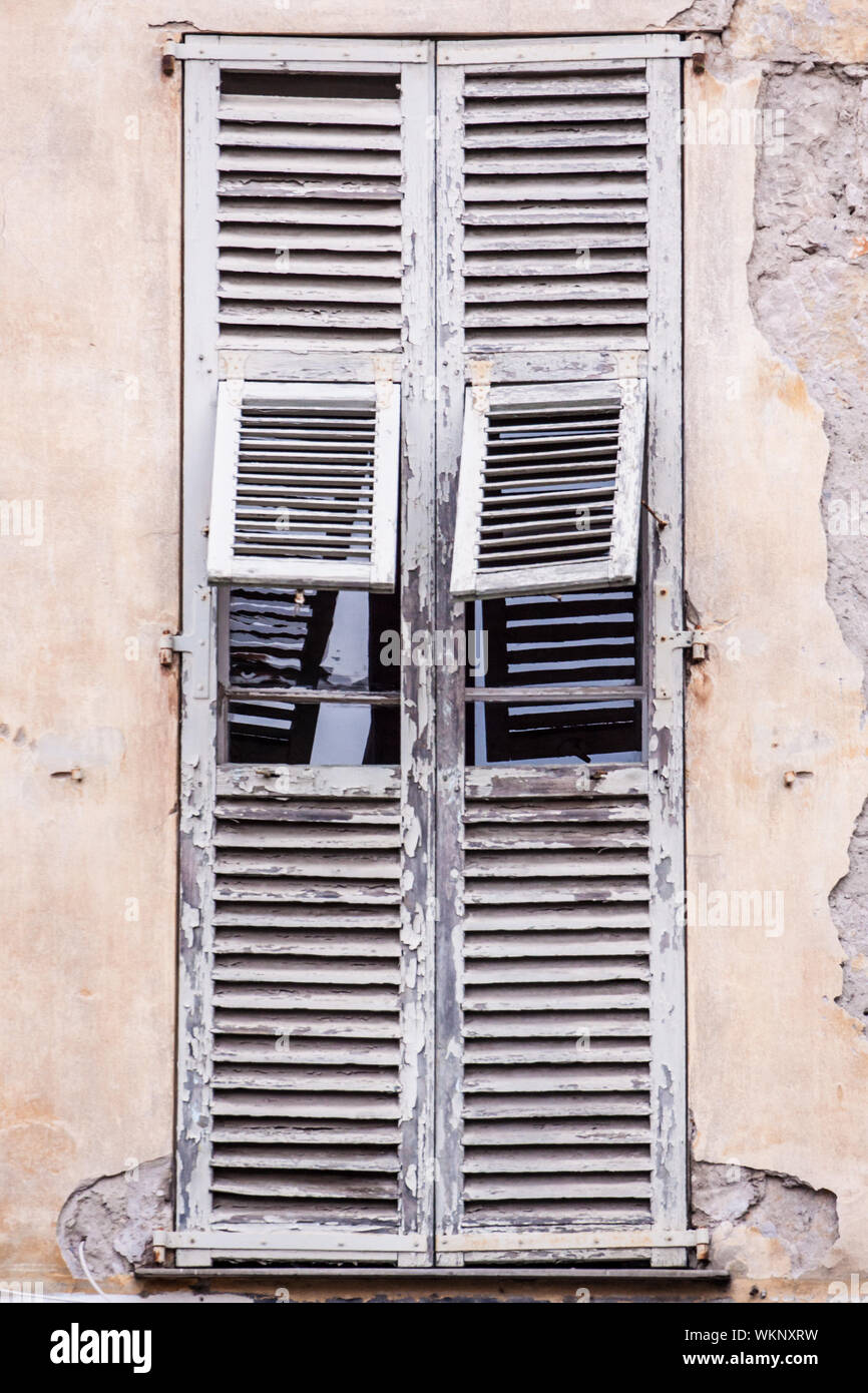 Rustic wooden window shuters Stock Photo - Alamy