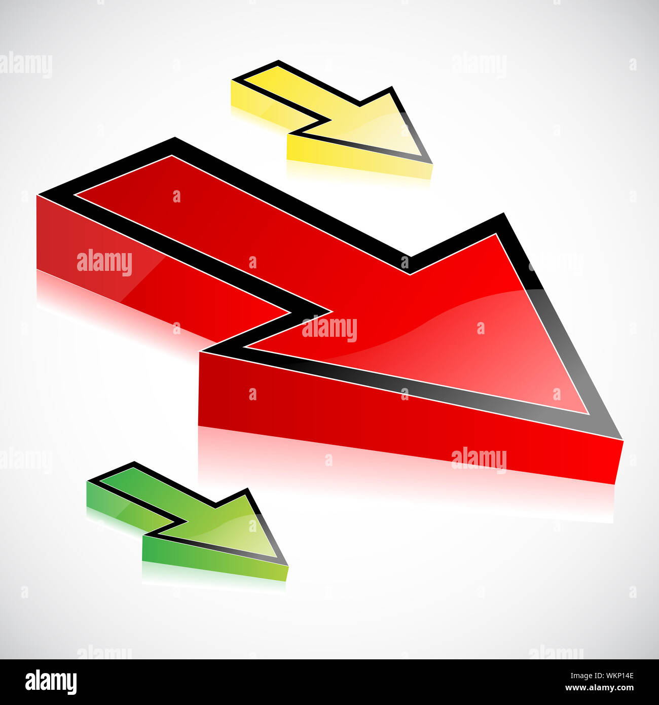 illustration of abstract vector arrows on white background Stock Photo ...