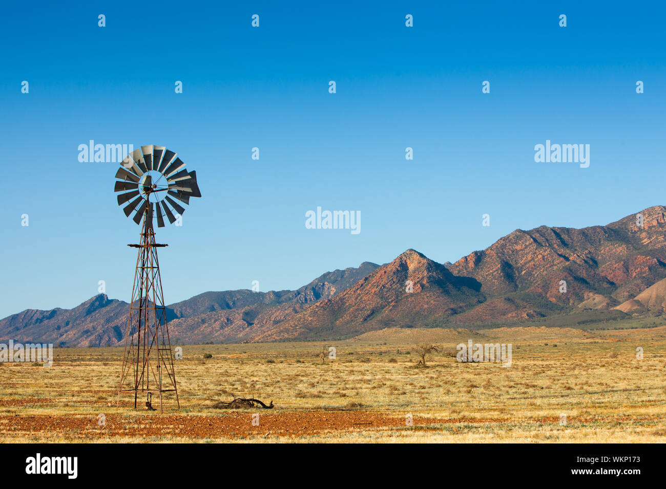 Desert Windmill Stock Photo
