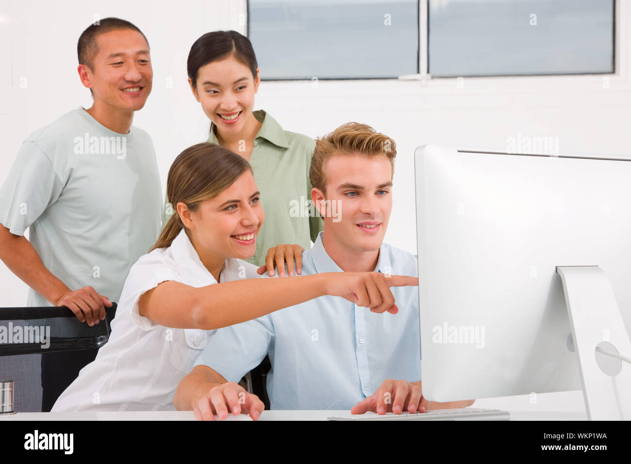 Successful businesspeople working togetherness in meeting Stock Photo