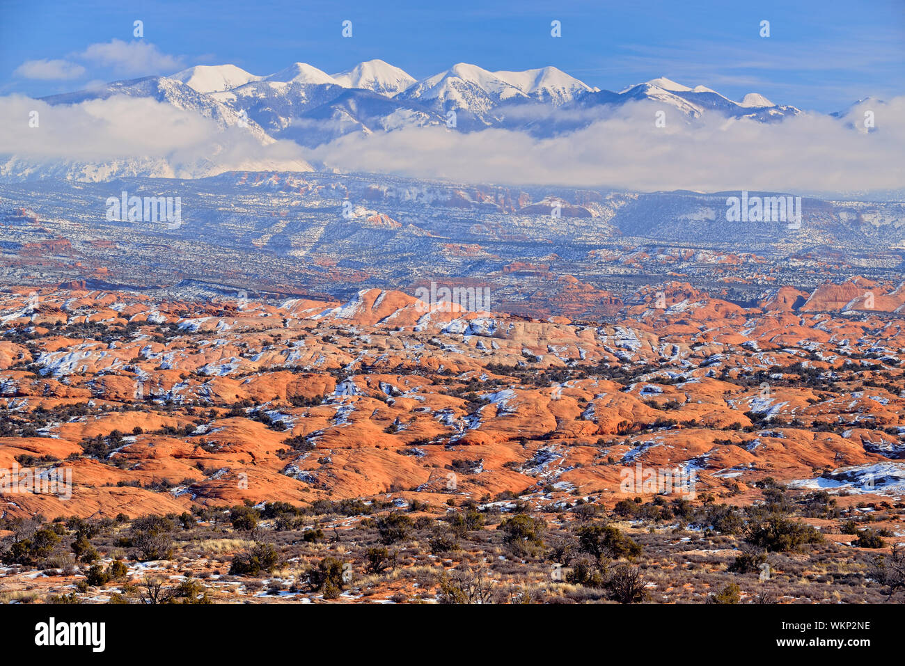 La Sal Mountains, Arches National Park, Utah, USA Stock Photo Alamy