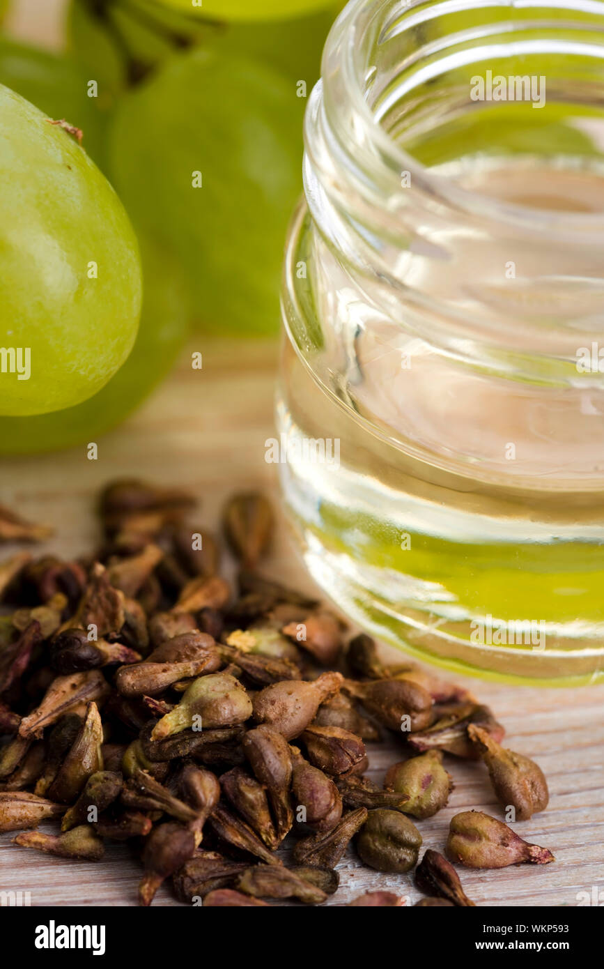 grape seed oil Stock Photo Alamy